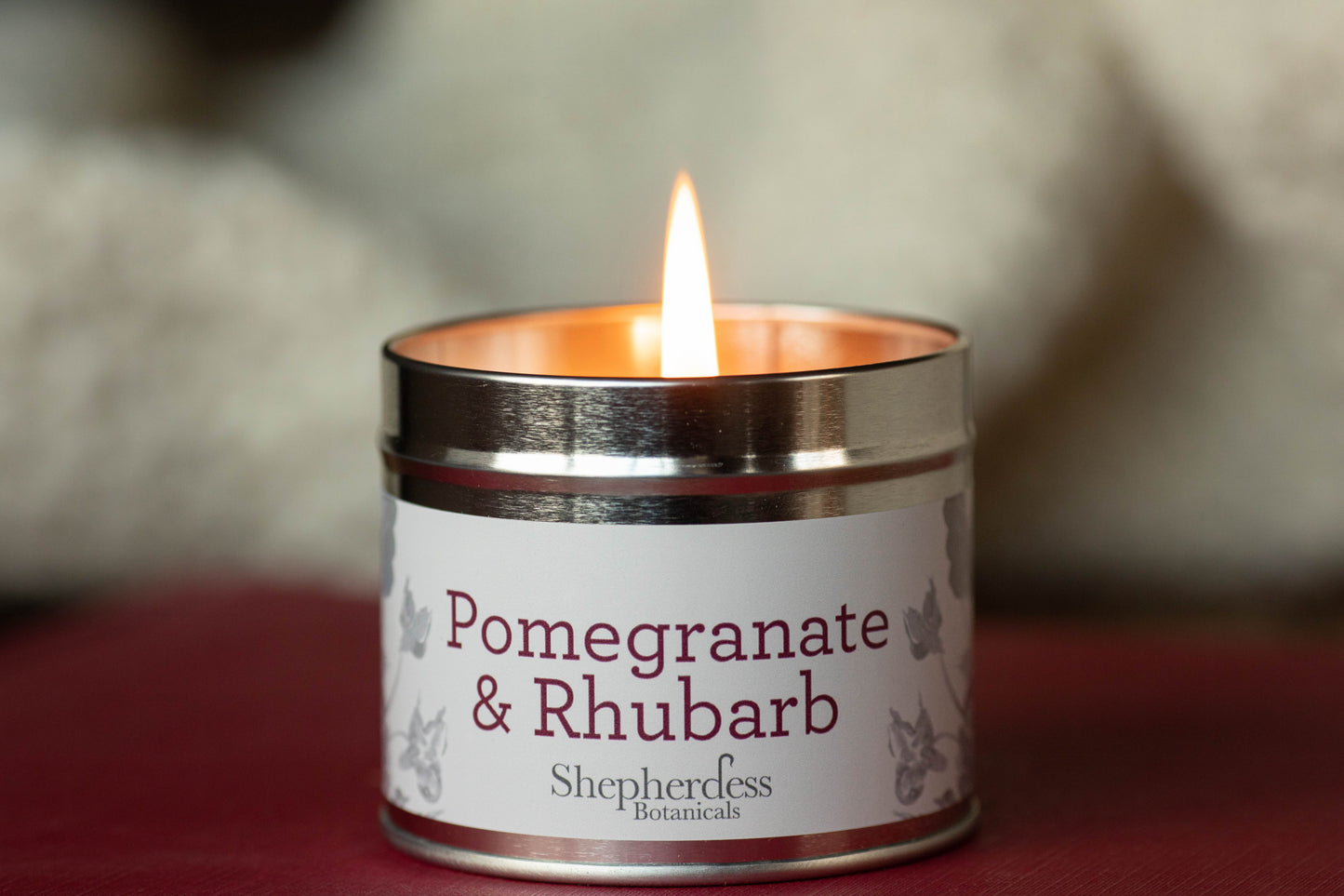 Pomegranate & Rhubarb Tin Candle
